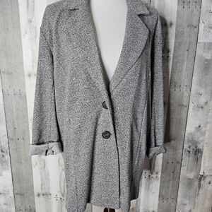 Avec Les Filles Large Grey Collared Jacket